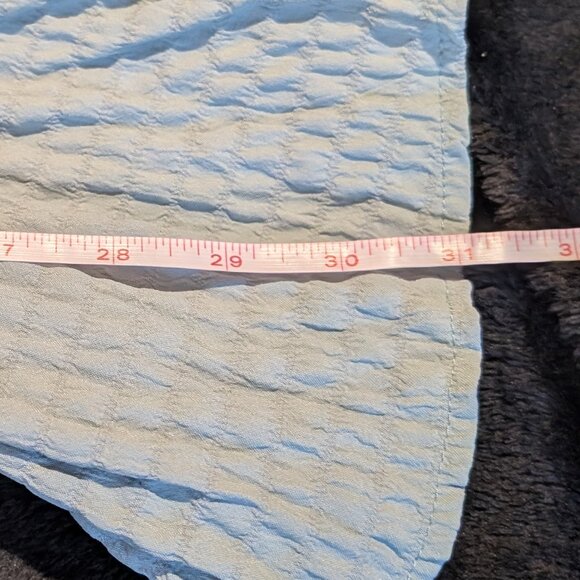 NWT ASOS Design Women Shirred Textured Babydoll Long Sleeve Dress Dusty Blue 10 - Picture 11 of 12